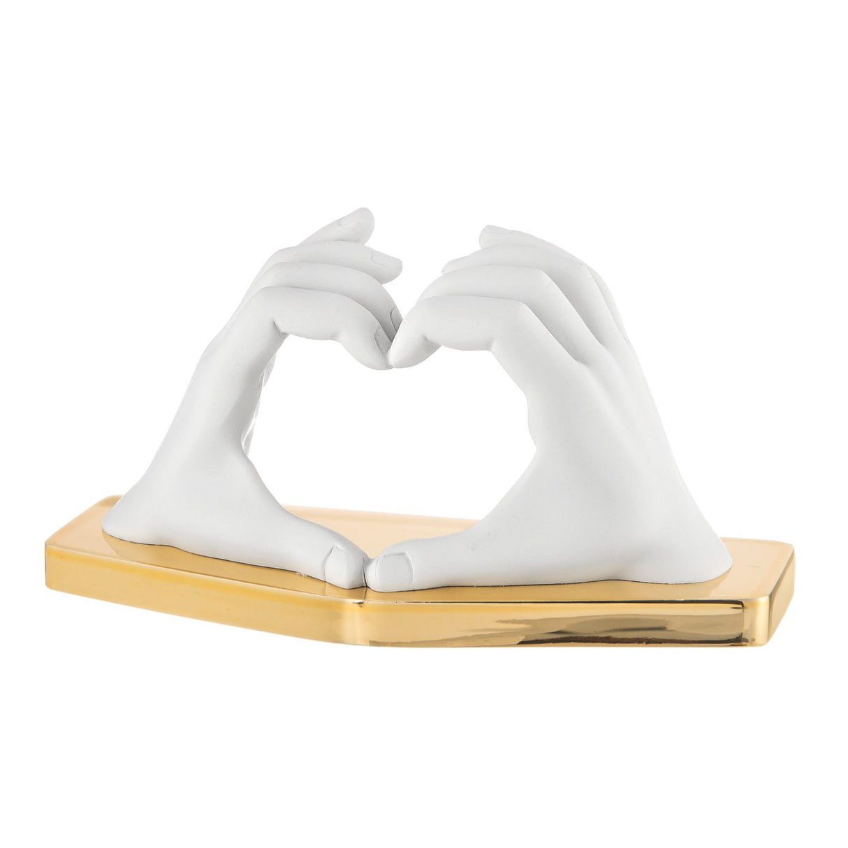 Scultura mani a cuore Bongelli Preziosi in marmorino 22x12 cm