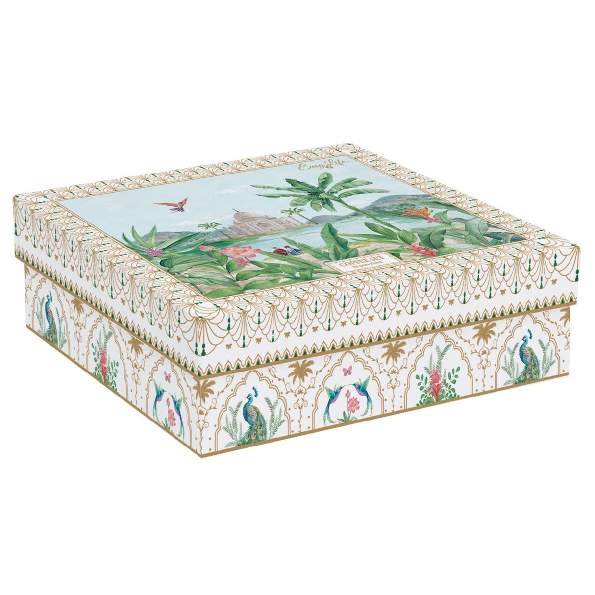 EASY LIFE Paradise Sauvage Set 6 Pieces Espresso Coffee Cups with Saucer 100ml Porcelain