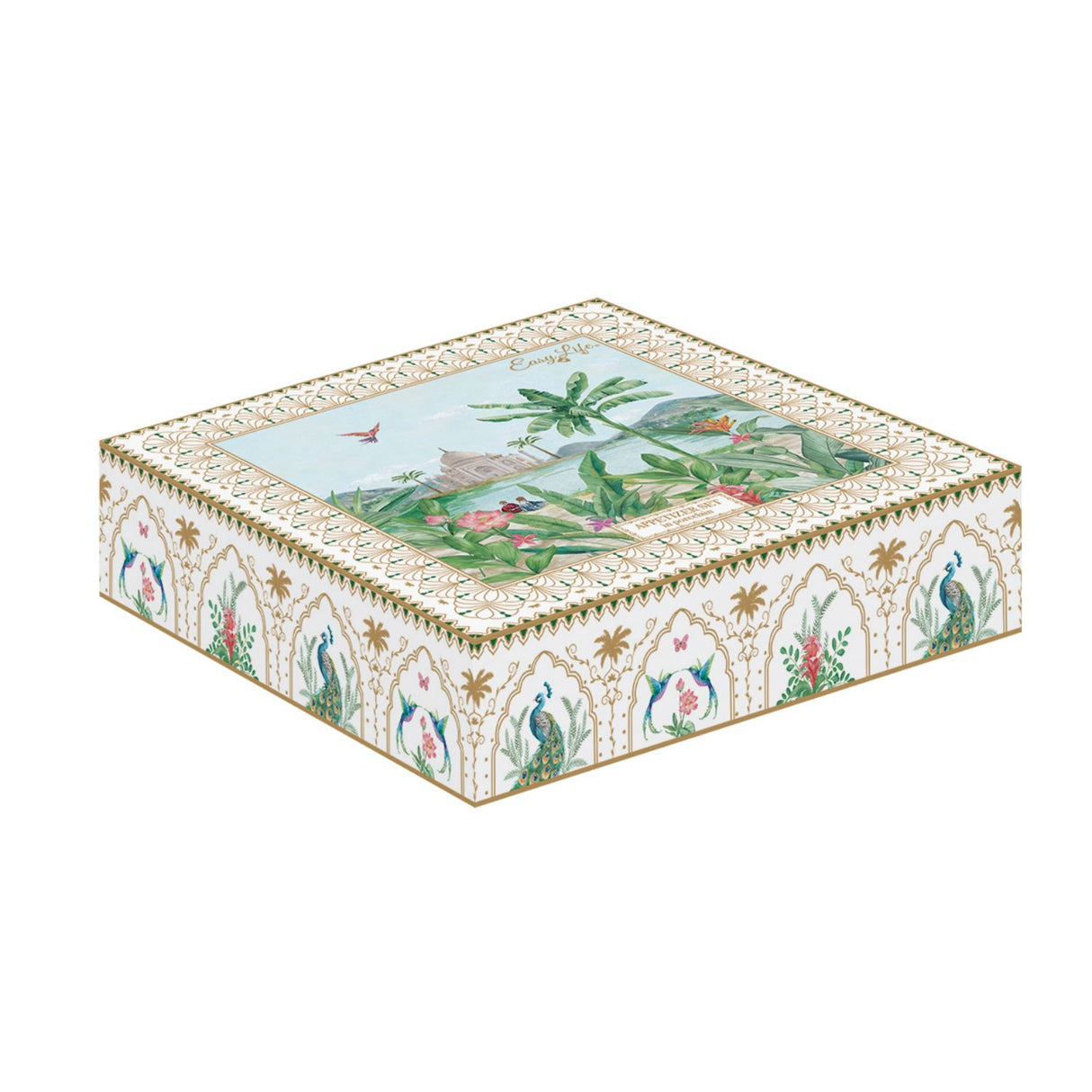 EASY LIFE Paradise Sauvage Bamboo Appetizer Starter Set 25cm with 5 Porcelain Bowls