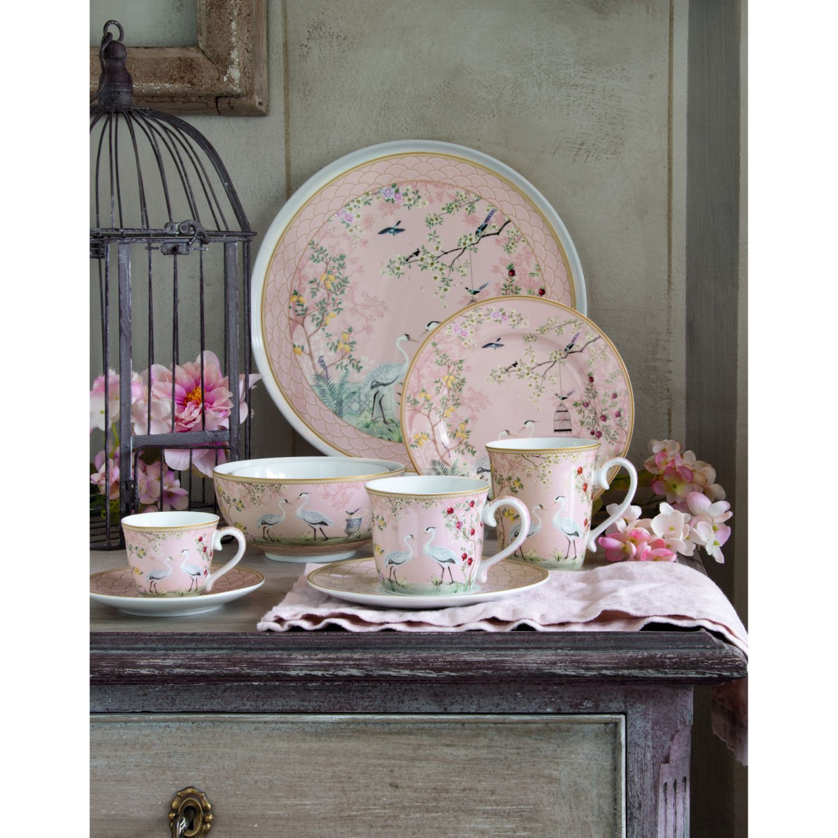 EASY LIFE Jardin De Reves Tray with Handles 54x35cm Melamine