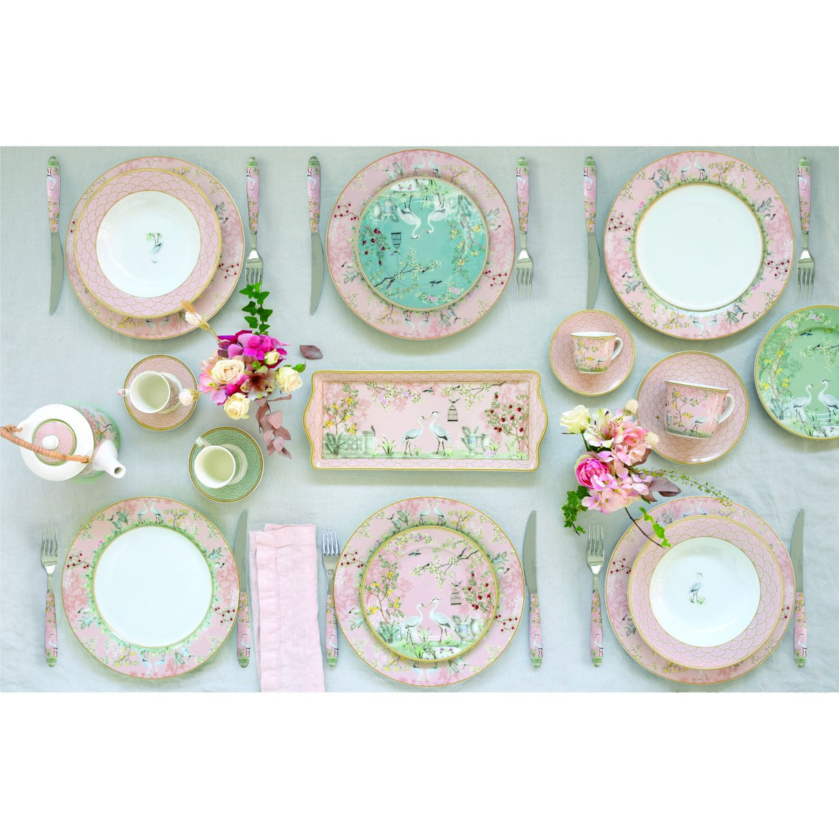 EASY LIFE Jardin De Reves Tray with Handles 54x35cm Melamine