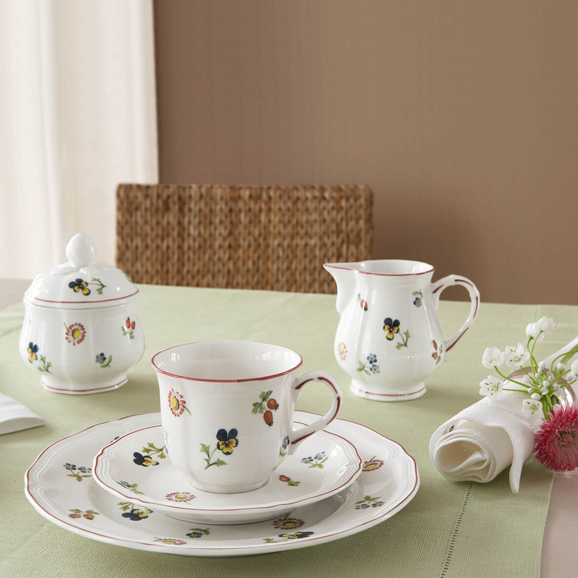 VILLEROY & BOCH Petite Fleur Sugar Bowl 200ml Porcelain
