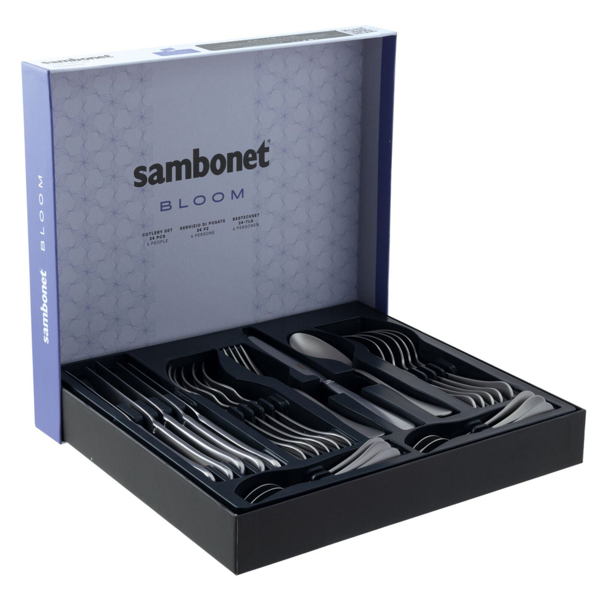 SAMBONET Bloom Tableware Cutlery Set 24 Pieces Antique Satin