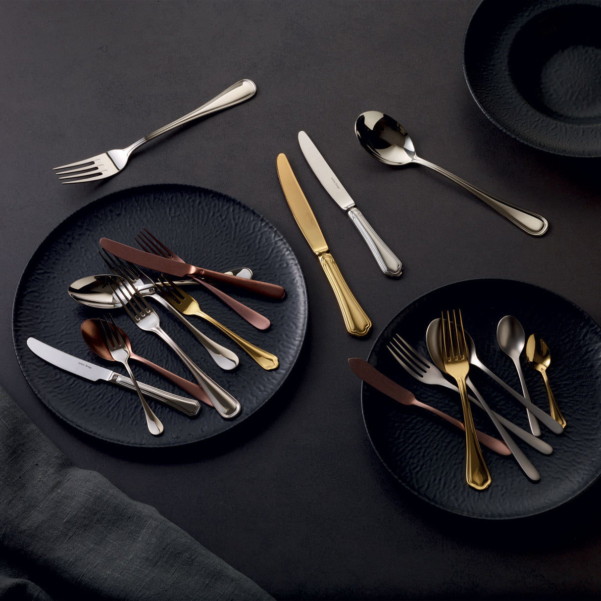 ARTHUR KRUPP - Set 12 Pezzi Servizio Piatti Tavola Onyx Stoneware