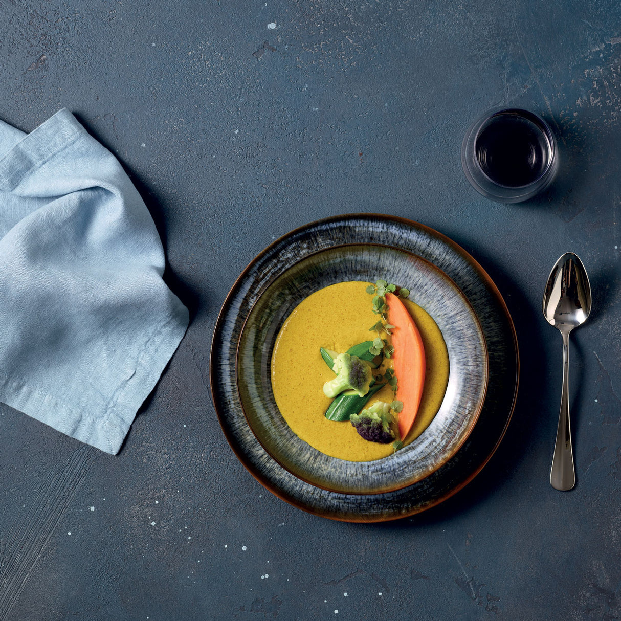 ARTHUR KRUPP - Set 12 Pezzi Servizio Piatti Tavola Galaxy Neptune Stoneware