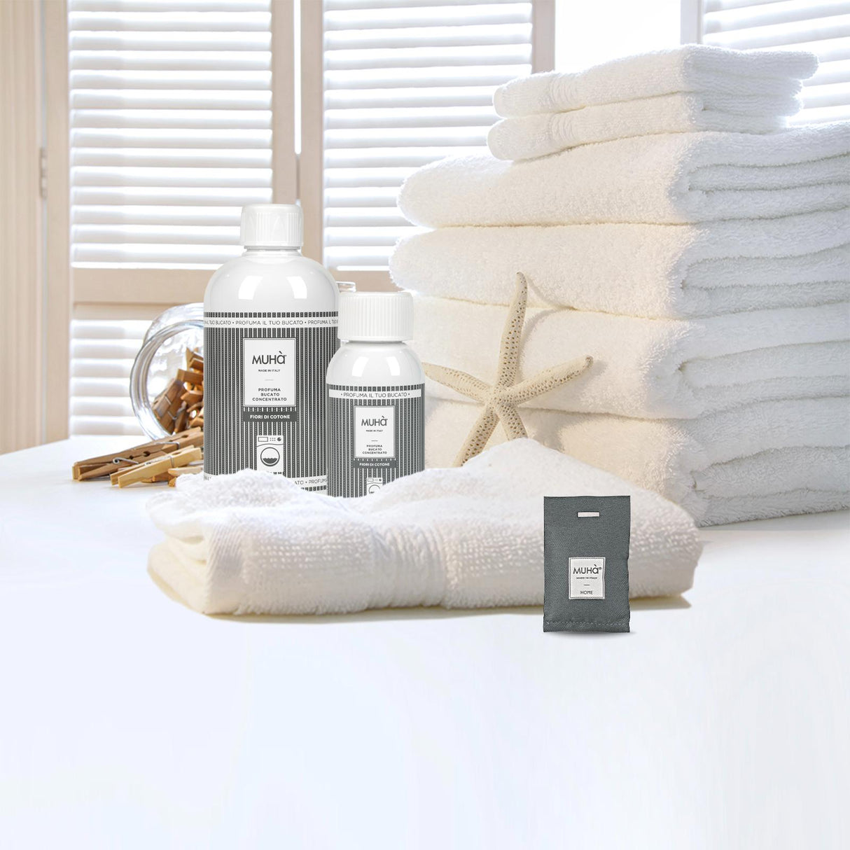 MUHA' Washing Machine Laundry Perfume 400ml Cotton Flowers