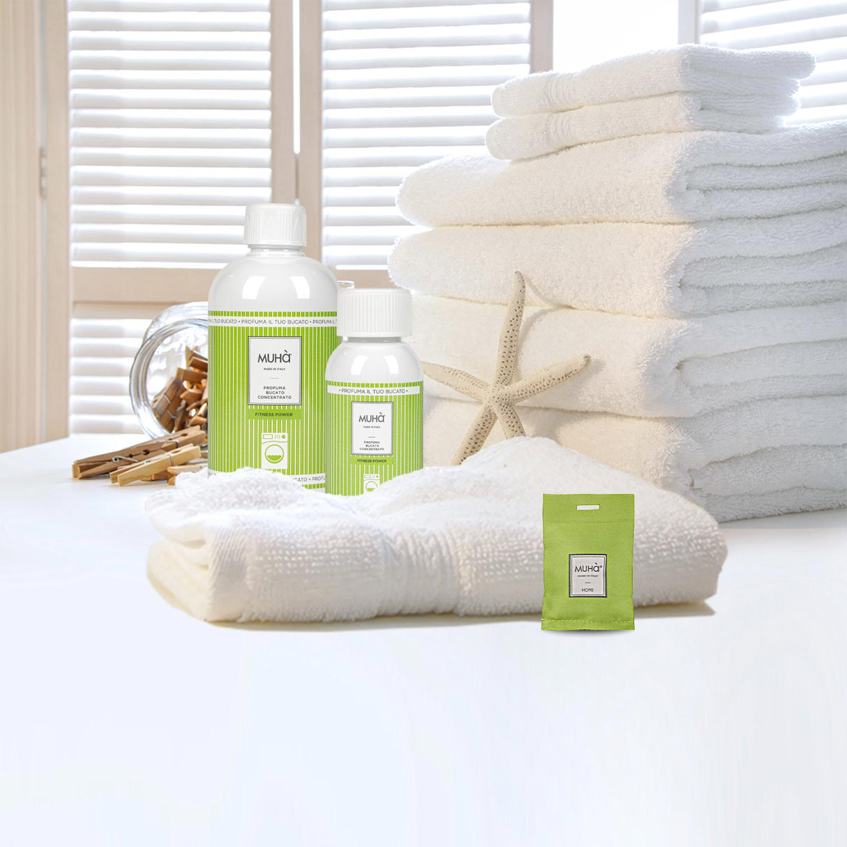 MUHA' Washing Machine Laundry Perfume 400ml Fitness Power