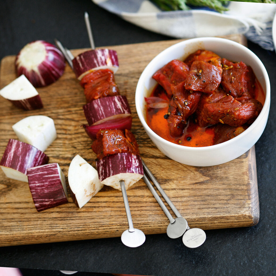 VILLEROY & BOCH BBQ Passion Spiedini per Grigliate Set da 6 Acciaio Inox