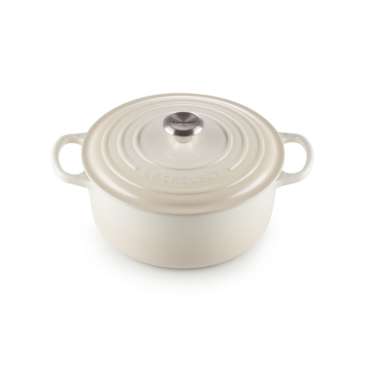 LE CREUSET Cocotte Rotonda Evolution 26cm Meringa Ghisa Vetrificata