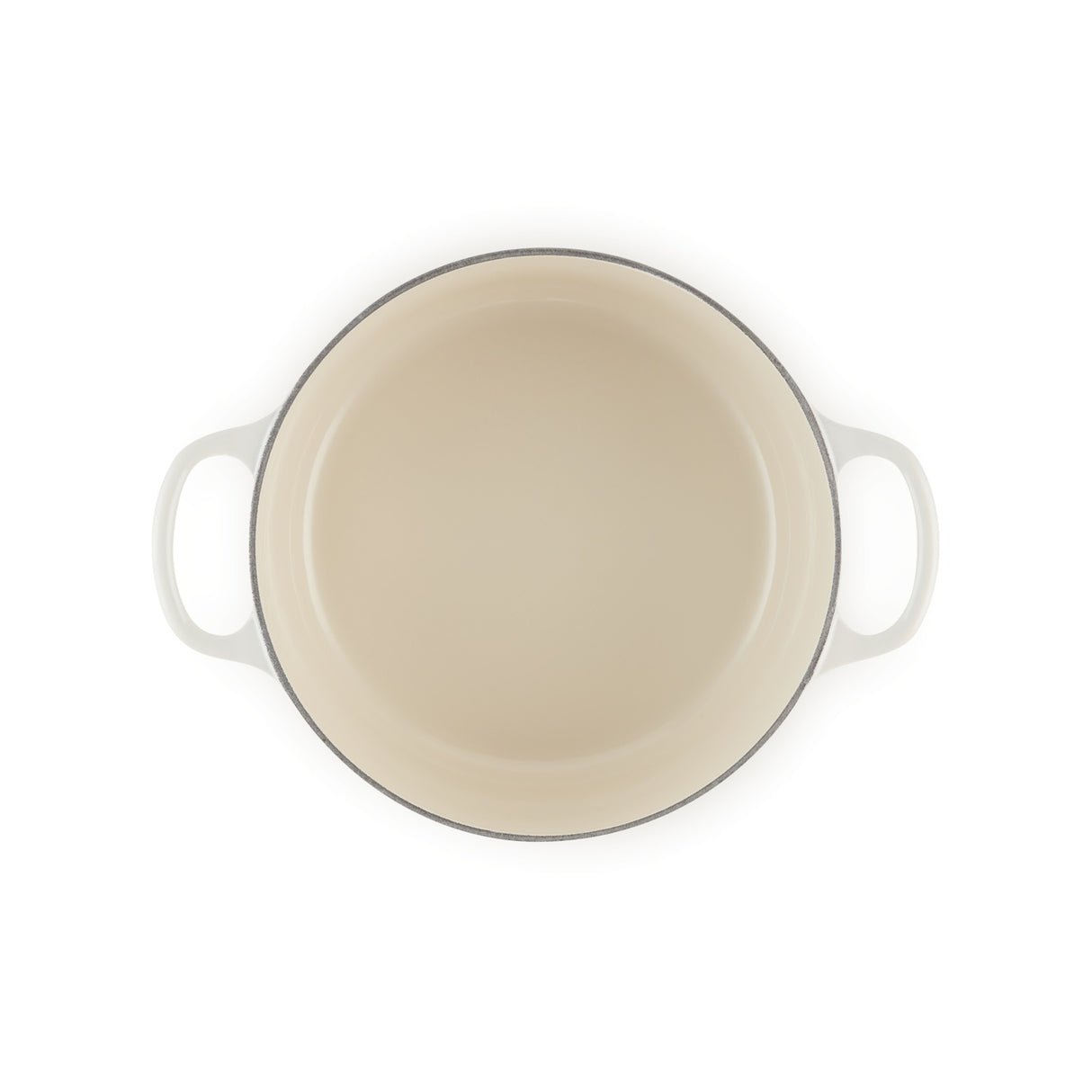 LE CREUSET Cocotte Round Evolution 26cm Glazed Cast Iron Meringue