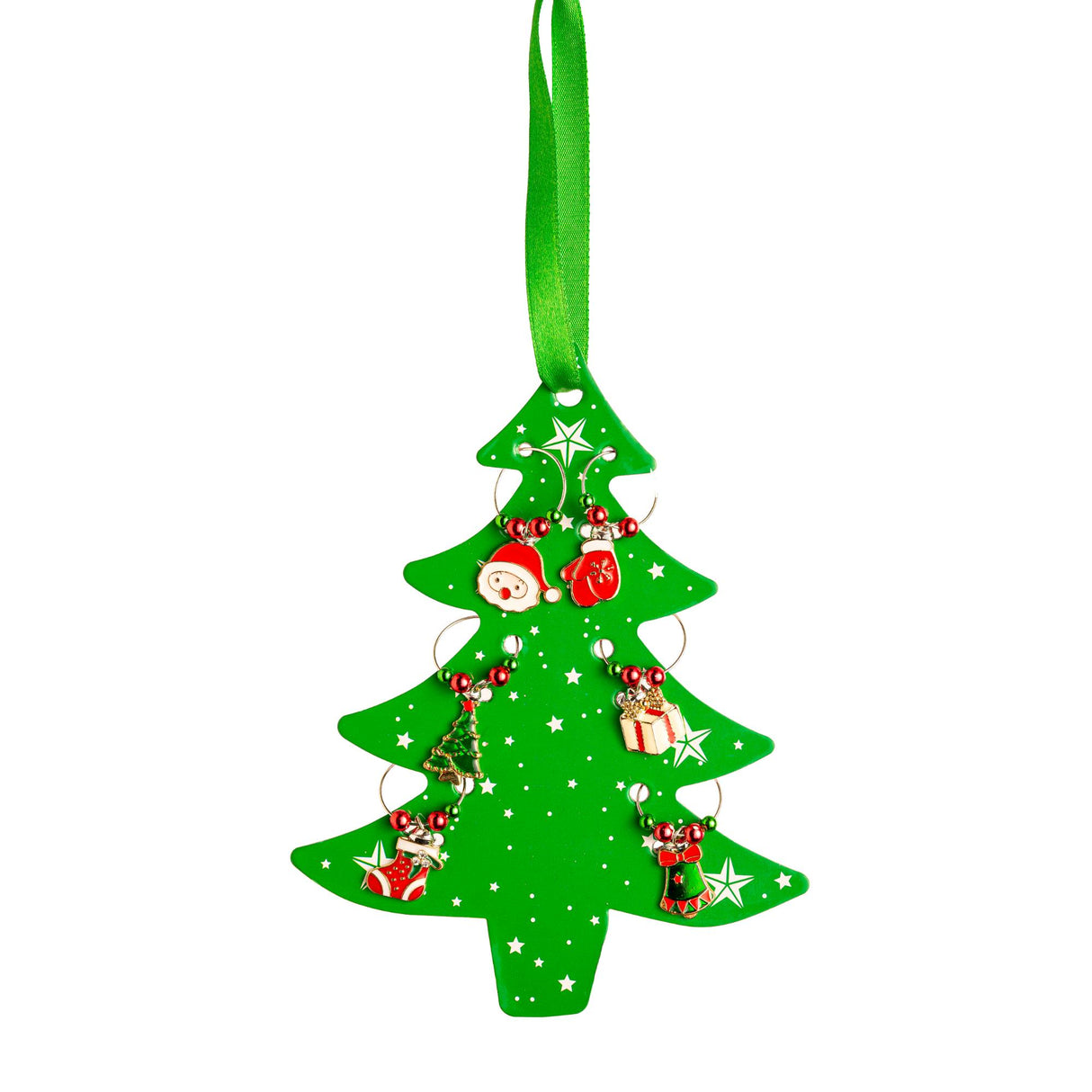 Set 6 segnabicchieri Noel by Lamart in metallo color oro a tema natalizio