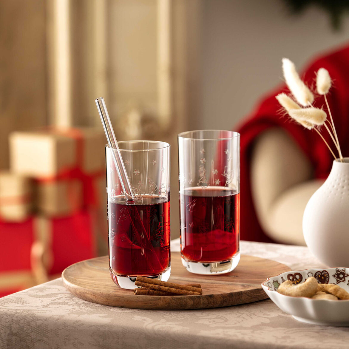 VILLEROY & BOCH Toy's Delight Bicchiere da Long Drink Set 2 Pezzi 330ml Cristallo Tavola di Natale