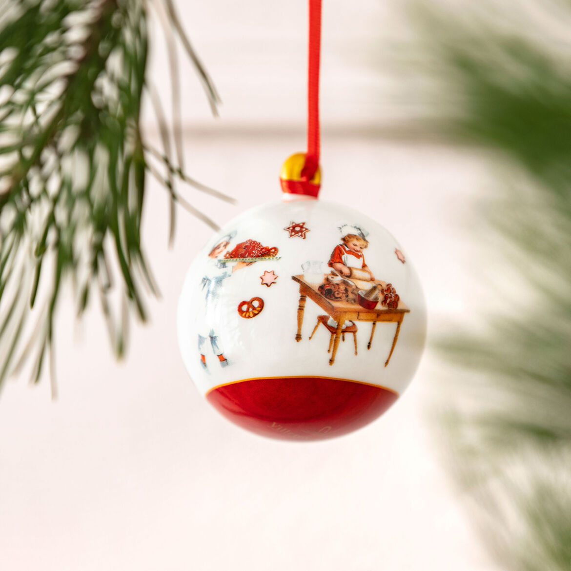 VILLEROY & BOCH Annual Christmas Edition 2023 Sfera Pallina 8cm Porcellana