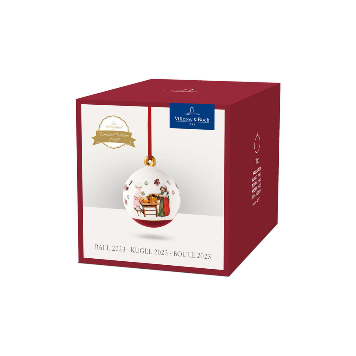 VILLEROY & BOCH Annual Christmas Edition 2023 Sfera Pallina 8cm Porcellana