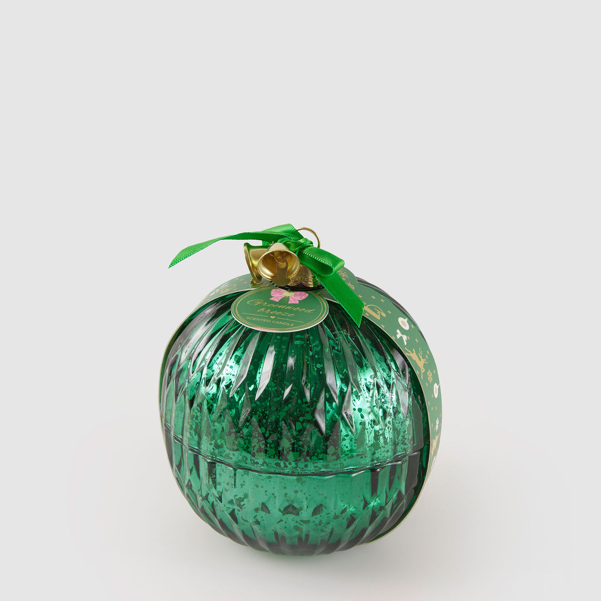 EDG Enzo De Gasperi Candela Profumata Sfera di Natale 11cm Verde