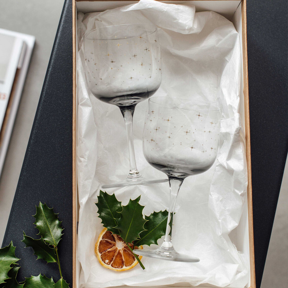 VILLEROY & BOCH Winter Glow Wine Glass Set 2 Pieces 270ml Crystal Christmas Table