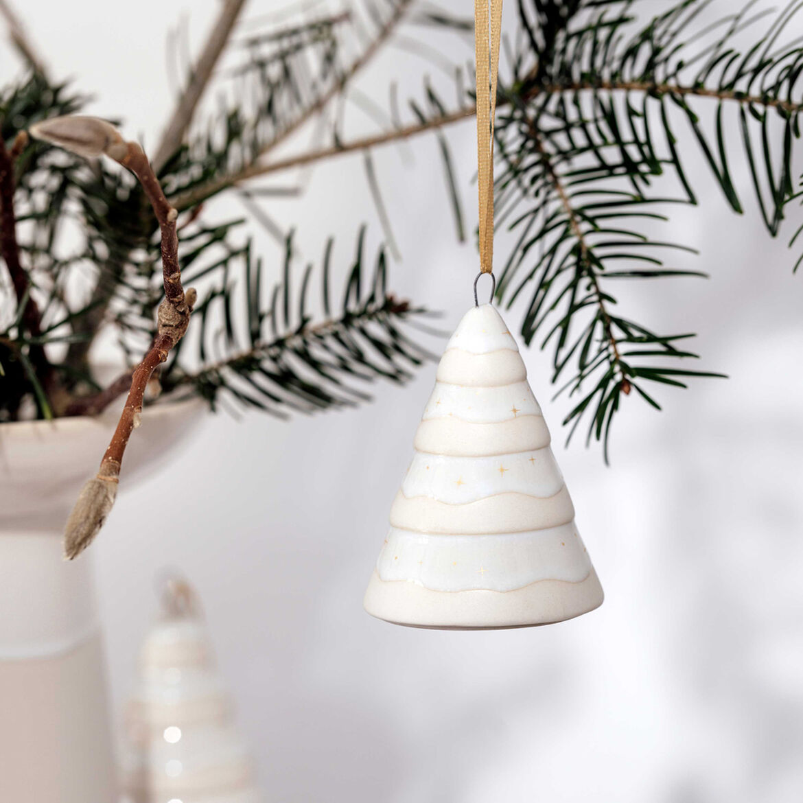 VILLEROY & BOCH Winter Glow Addobbo Appendino Albero di Natale 7,5cm Porcellana