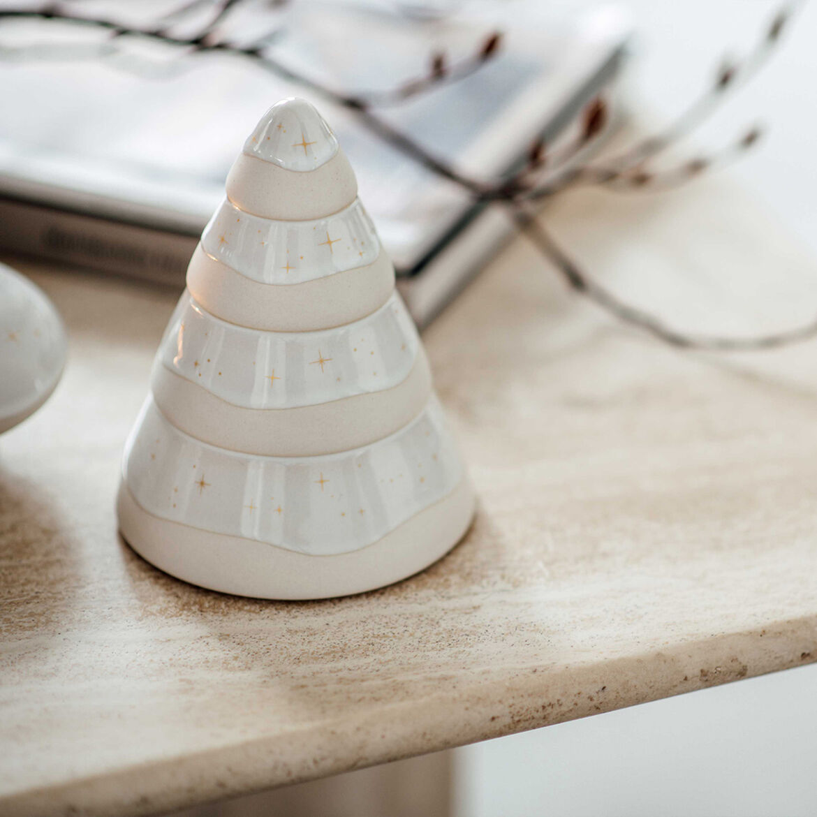 VILLEROY & BOCH Winter Glow Christmas Tree Christmas Decoration 14cm Porcelain