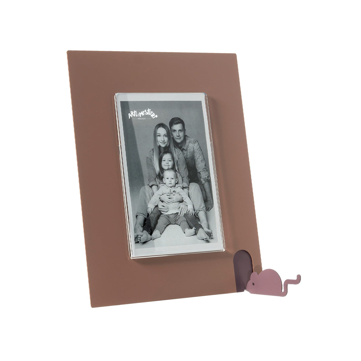 ARTI & MESTIERI Portafoto Topino Piccolo Mocha Mousse Viola Ametista 23,6x18,4cm