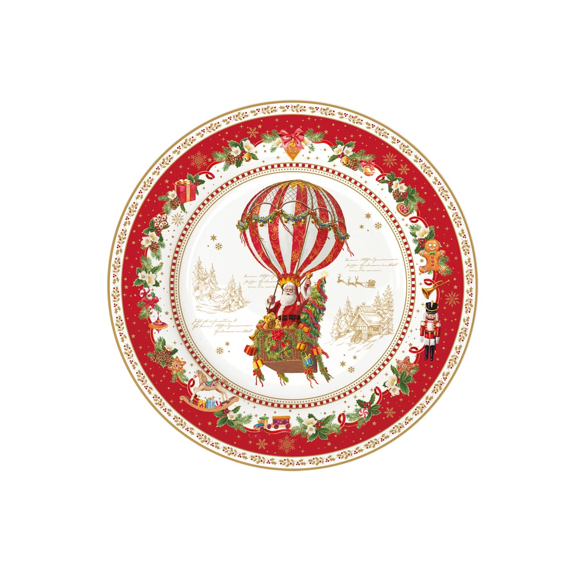 EASY LIFE Christmas Memories Servizio Tavola Piatti Set 18 Pezzi Porcellana Tavola di Natale