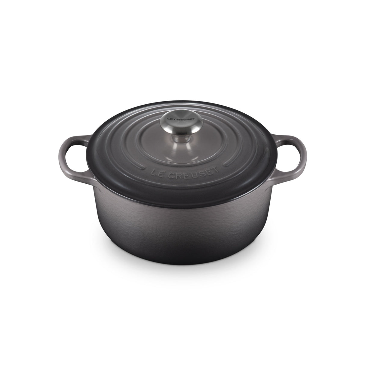 LE CREUSET Cocotte Round Evolution 24cm Flint Vitrified Cast Iron