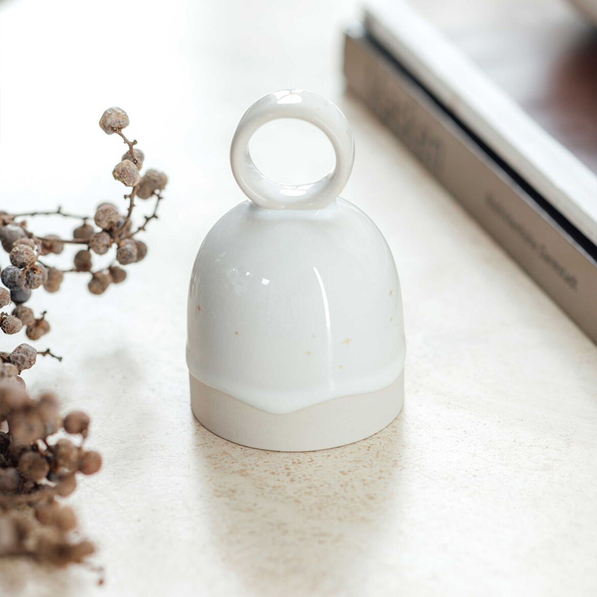 VILLEROY & BOCH Winter Glow Bell Bell 10cm Porcelain Christmas Decoration