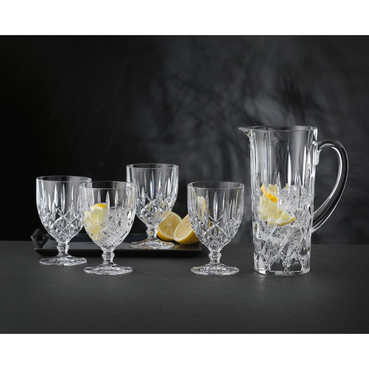 NACHTMANN Noblesse Brocca Caraffa 1L con 4 Calici 350ml Cristallo