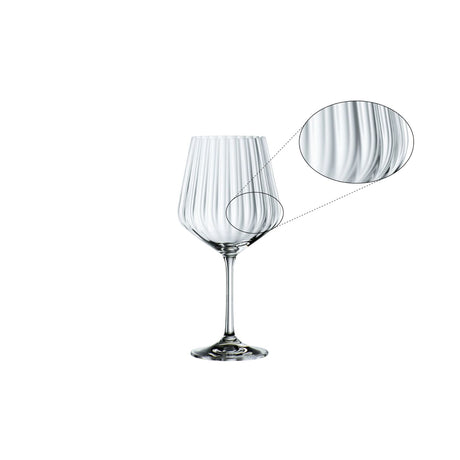 NACHTMANN Set 4 Calici Bicchieri Gin & Tonic Cristallo 640ml con 4 Cannucce in Vetro