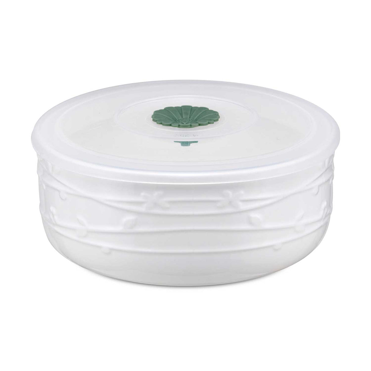 LA PORCELLANA BIANCA Intavola Contenitore Ermetico Porta Pranzo Uccellini in Porcellana 15cm Bianco