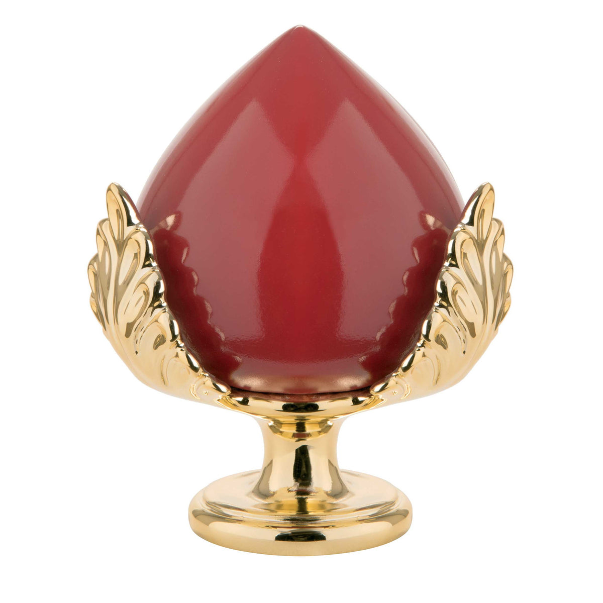 BONGELLI PREZIOSI Pumo Pomo Pugliese Rosso Oro Decorazione 17cm Marmorino