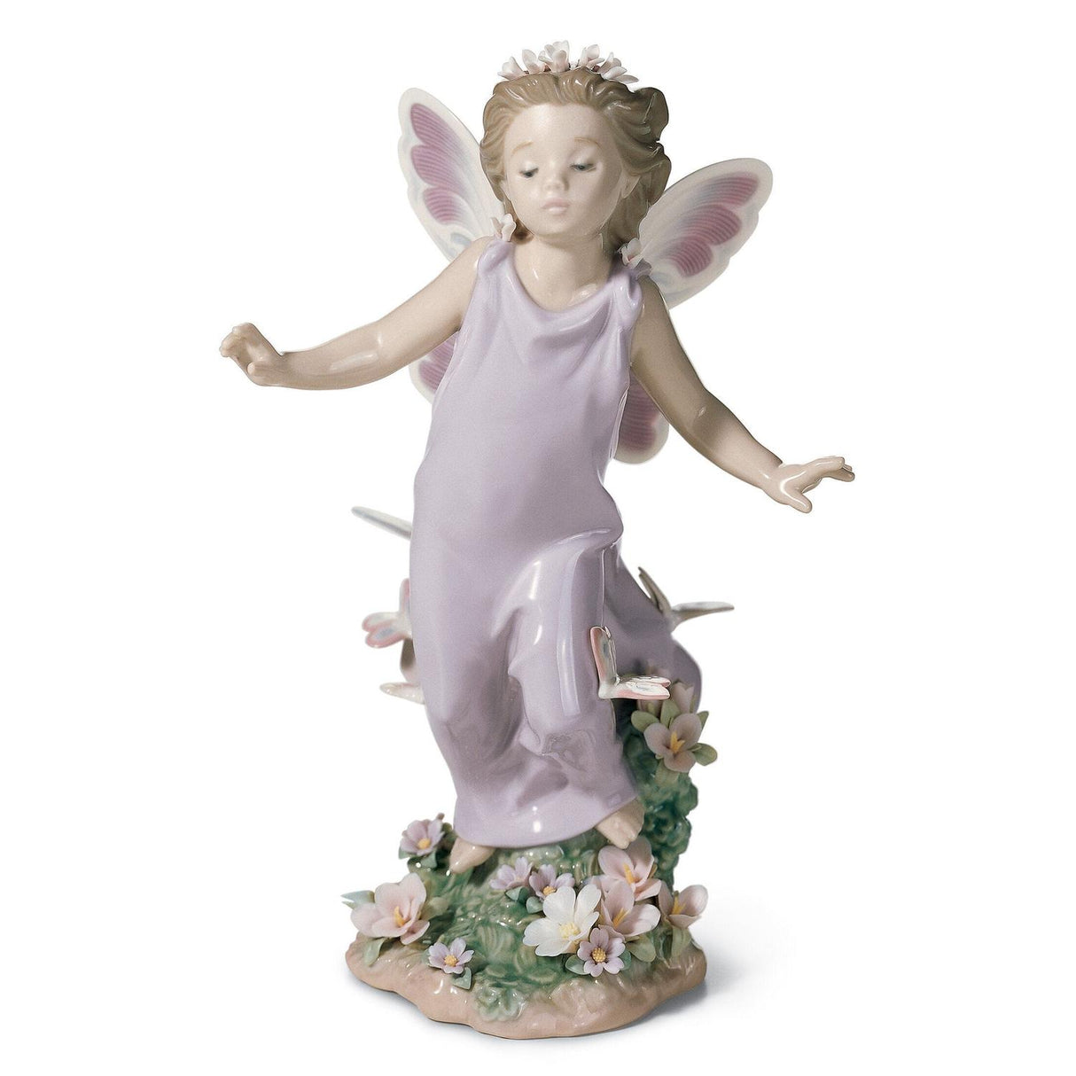 LLADRO' Figurina Fata Ali di Farfalle 23x15cm Porcellana
