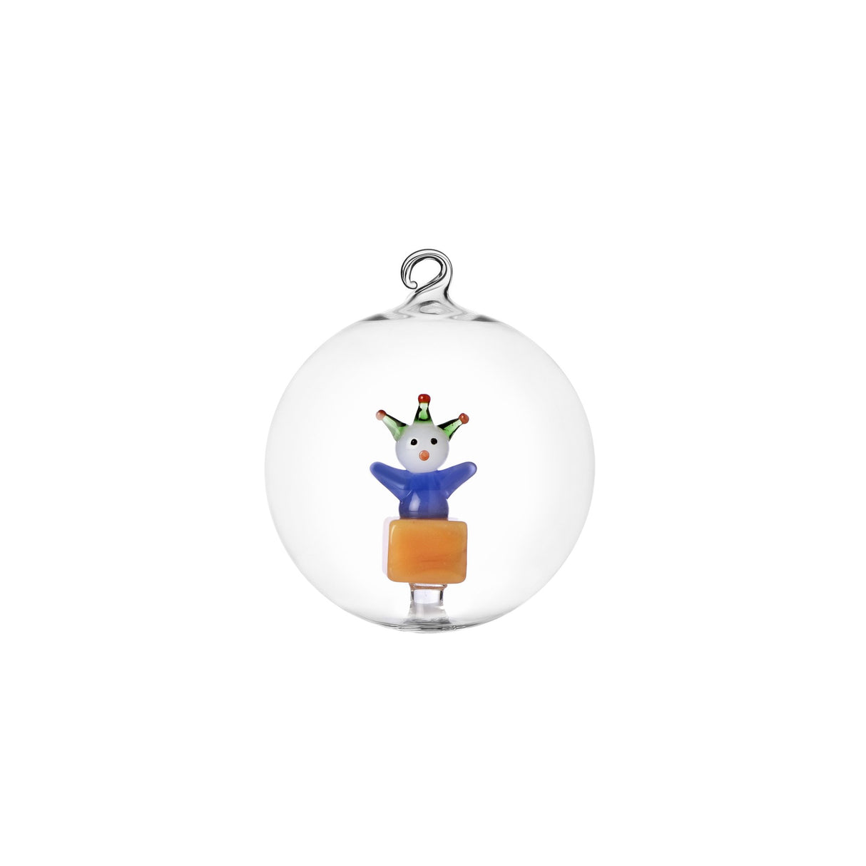 ICHENDORF Schiaccianoci Pallina di Natale Jack-In-The-Box 8cm Vetro Borosilicato