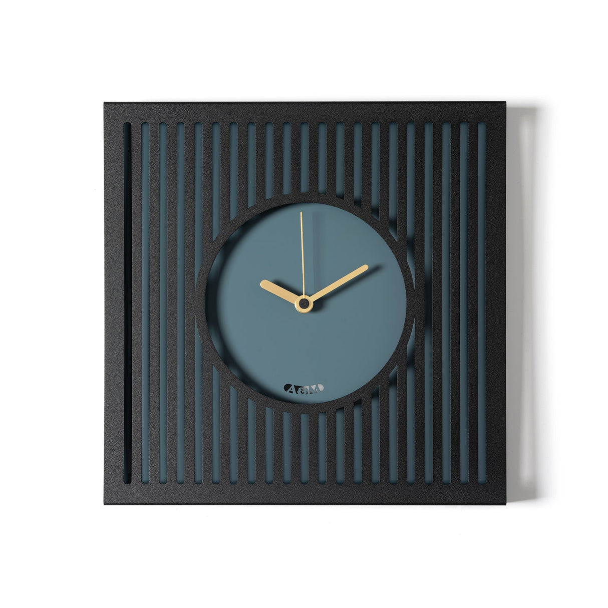 Orologio da parete Tiffany Arti e Mestieri in ferro nero petrolio 35x35 cm