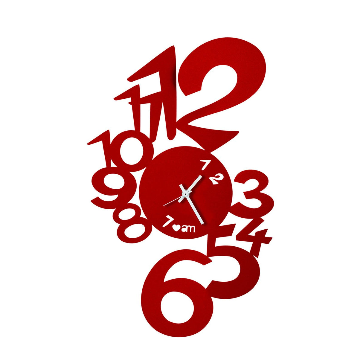 ARTI & MESTIERI Orologio da Parete di Design Lupin Rosso