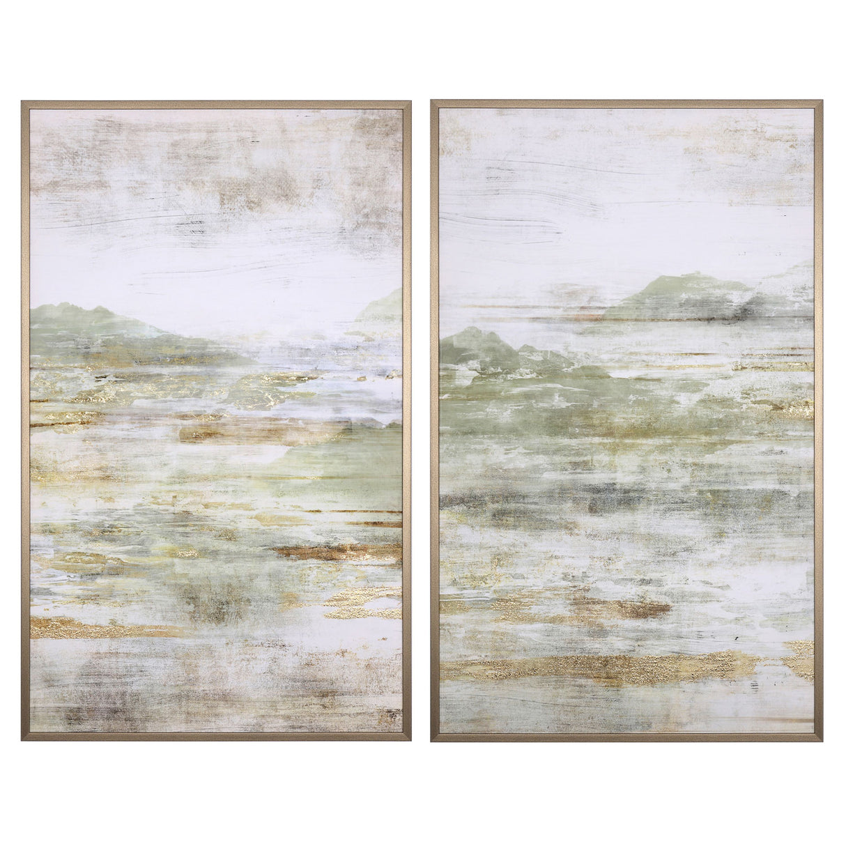 BIZZOTTO Set 2 Quadri Gallery Stampa su Tela Dipinti a Mano su Tela 110x90cm