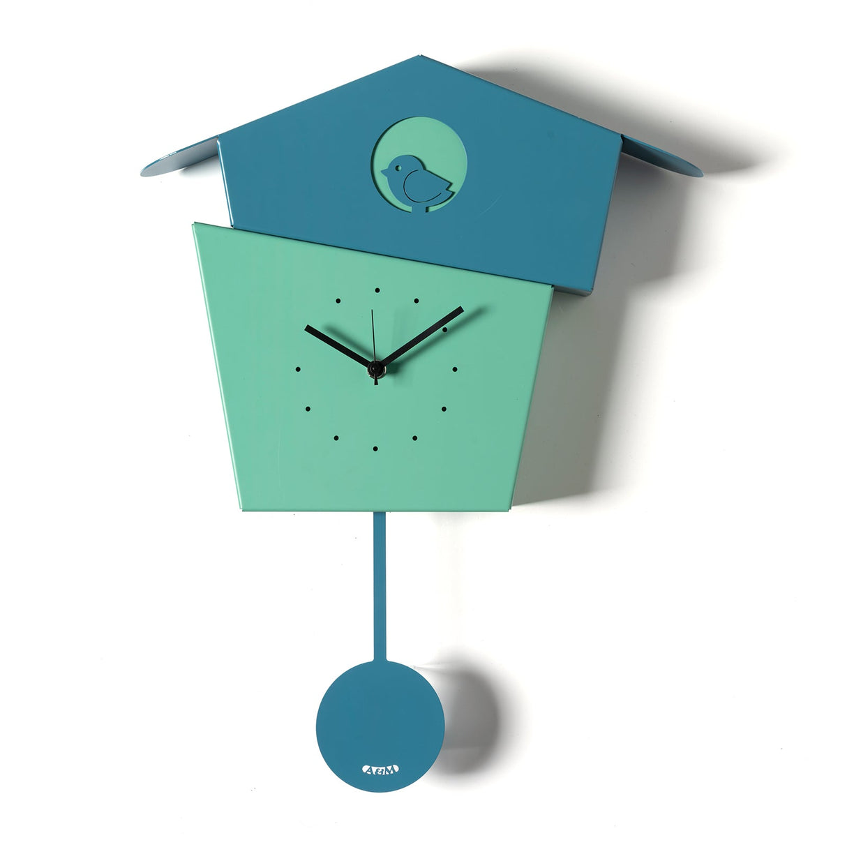 ARTI & MESTIERI Orologio da Parete Picchiarello Blu Oltremare Verde Acqua Blu Oltremare 45x36cm