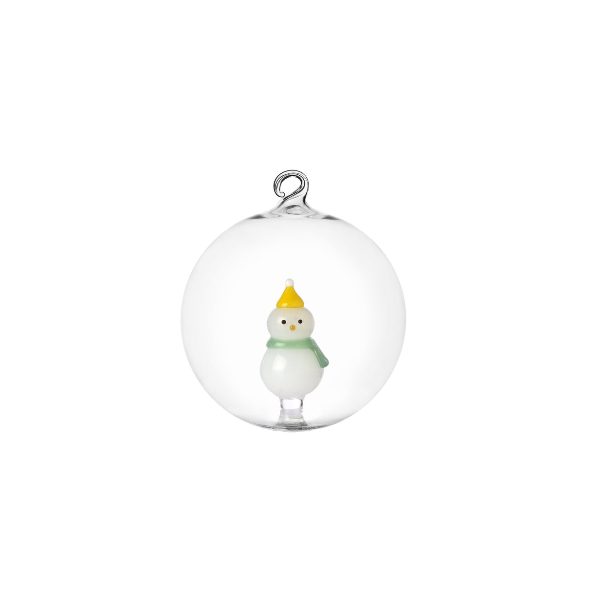 ICHENDORF Christmas Tales Pallina di Natale Pupazzo di Neve 8cm Vetro Borosilicato