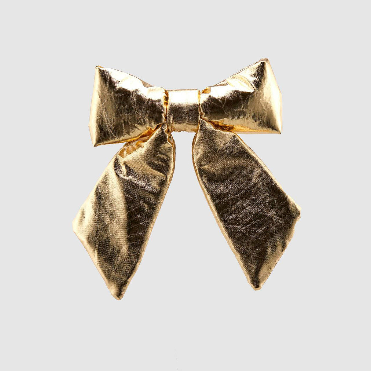 EDG - Small Padded Lame' Bow Christmas Decoration Christmas Gold 22x26cm