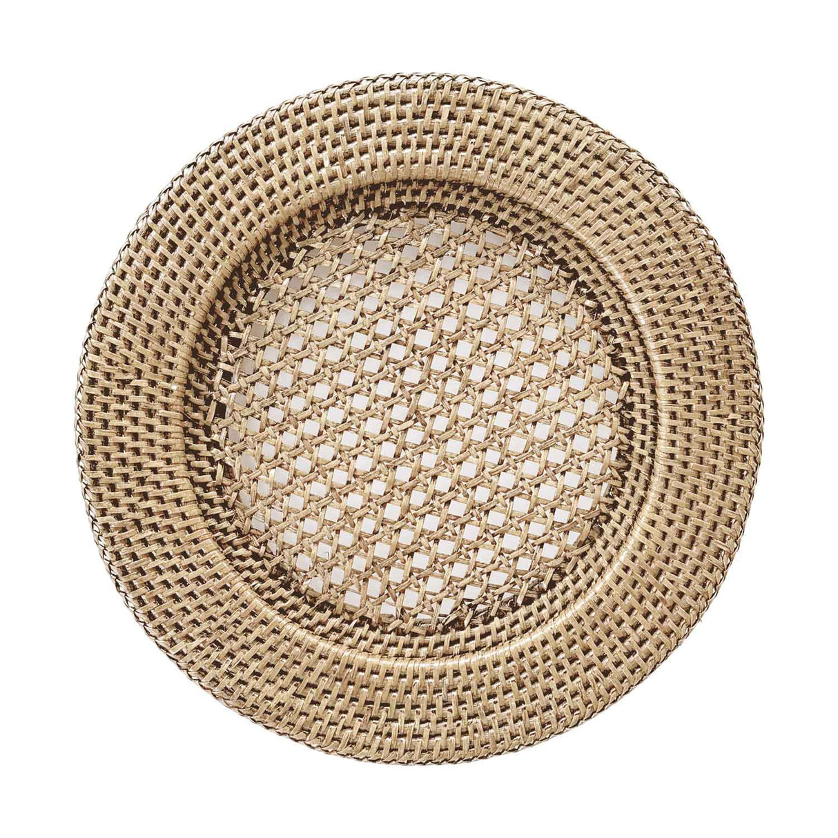 LA PORCELLANA BIANCA Botanio Sottopiatto in Rattan Chiaro 32cm