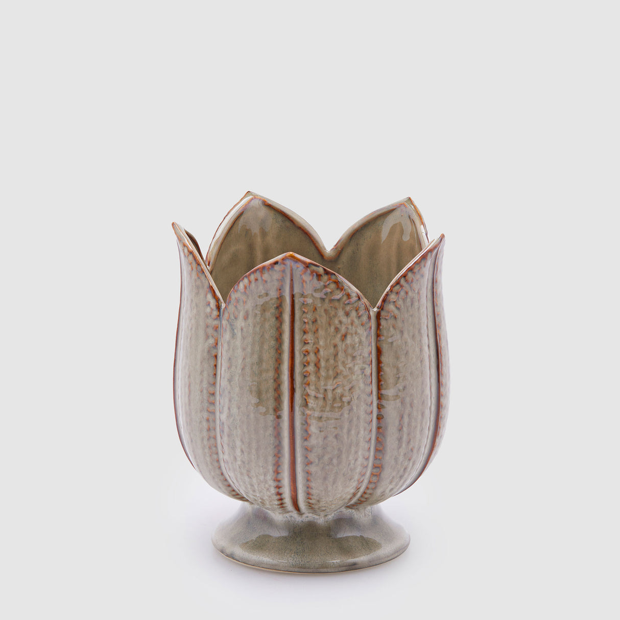 EDG Enzo De Gasperi Vaso Freaky Tulipano 19x16cm Salvia Ceramica