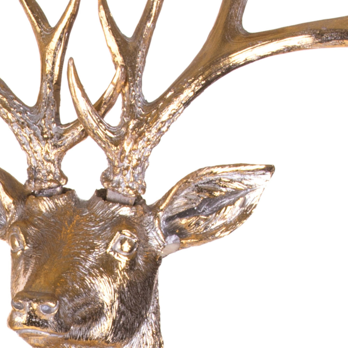 BIANCHI DINO Large Reindeer Standing Figure in Polyresin 102cm Gold Christmas Decoration