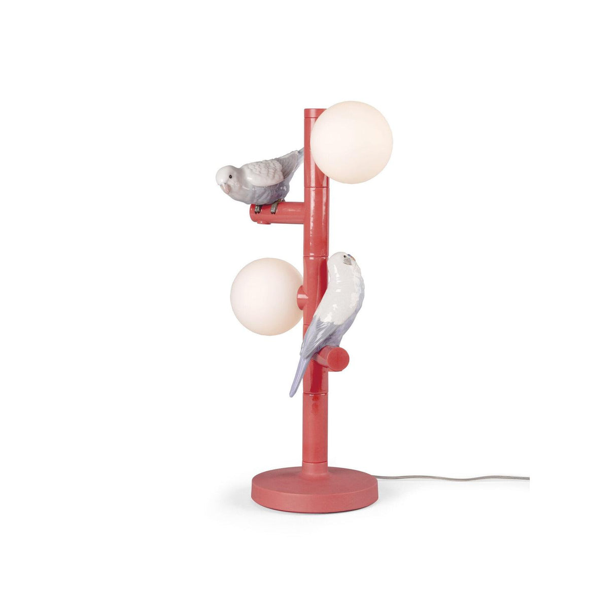 LLADRO' Lampada da Tavolo Parrot 45x20cm Porcellana