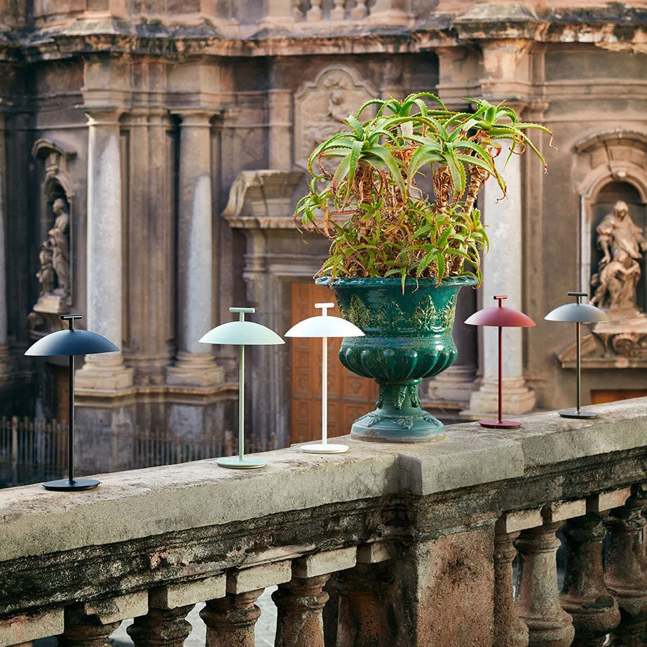 KARTELL Mini Geen-A Battery Version Lampada da Tavolo Verde 36,5cm Acciaio