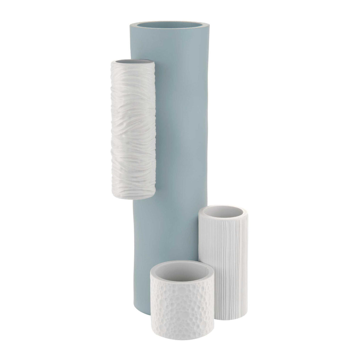 BONGELLI PREZIOSI Vaso Modular in Marmorino Bianco Carta da Zucchero 34cm