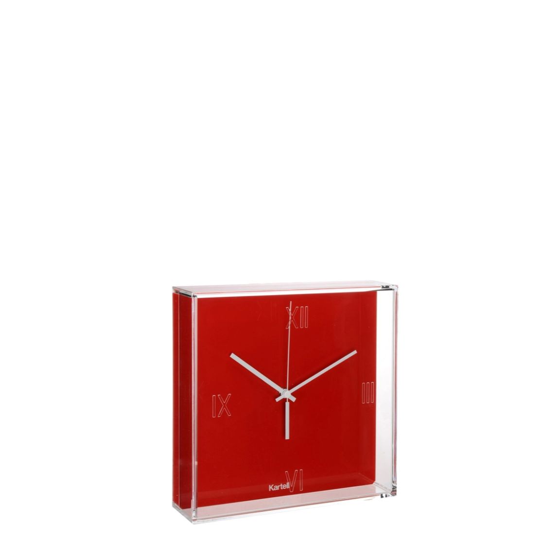 KARTELL Tic&Tac Orologio da Parete e da Tavolo Rosso 30x30cm PMMA
