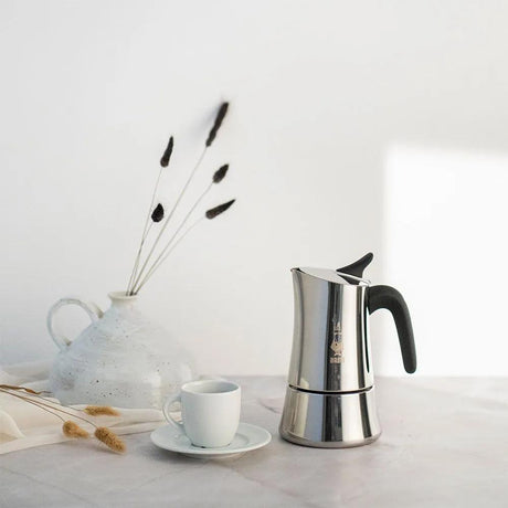 BIALETTI Moon Exclusive Caffettiera Moka 4 Tazze Acciaio Inox