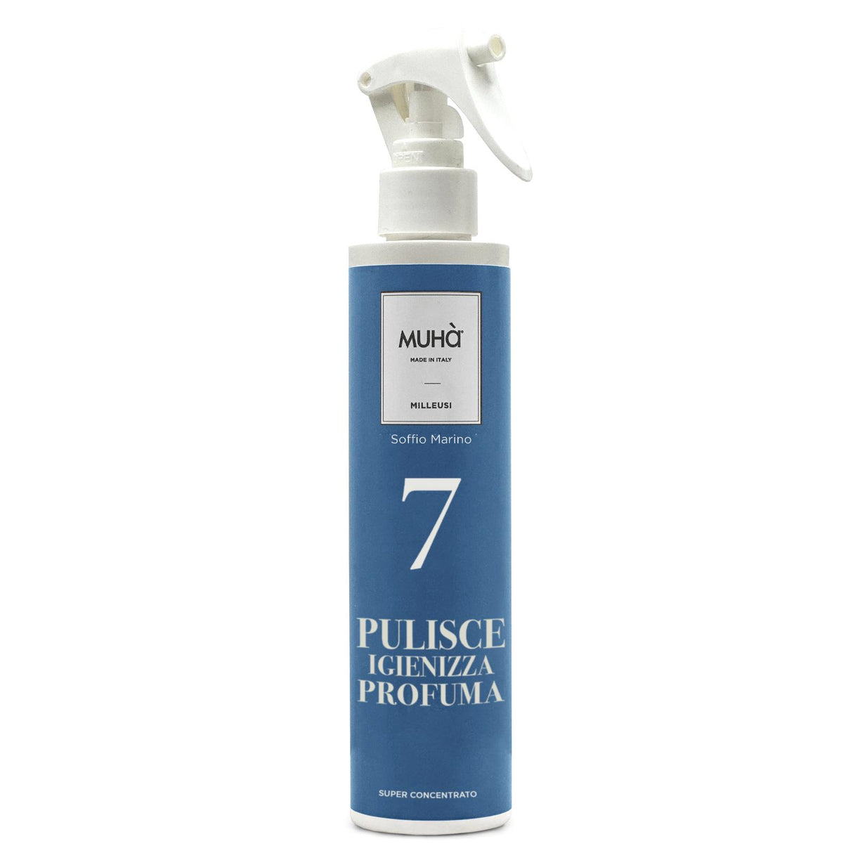 MUHA' Flacone Spray Detergente Milleusi 200ml Soffio Marino