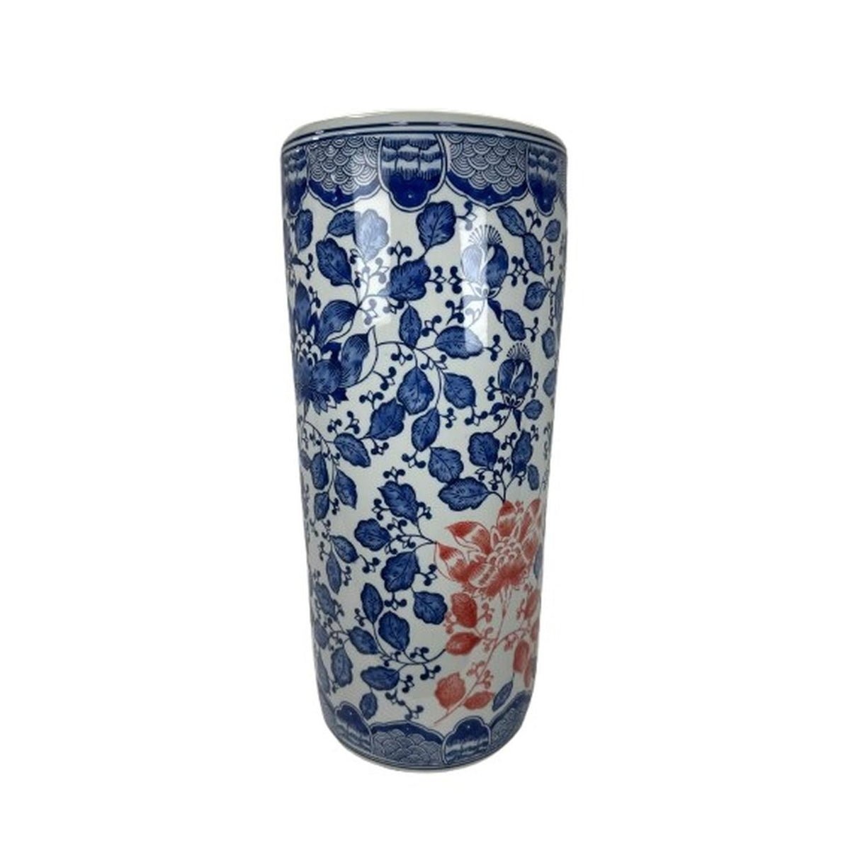 PALAIS ROYAL Portaombrelli Ming 21x45cm Stile Cinese Bianco Ceramica