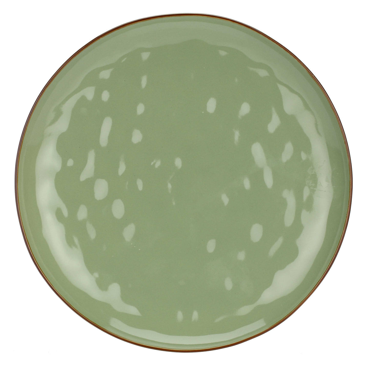 ROSE & TULIPANI Concerto Vassoio Piatto da Portata 32cm Verde Oliva Stoneware