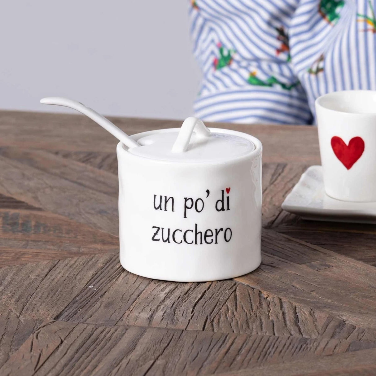 SIMPLE DAY Zuccheriera Un po' di Zucchero 8x9cm Gres Bianco